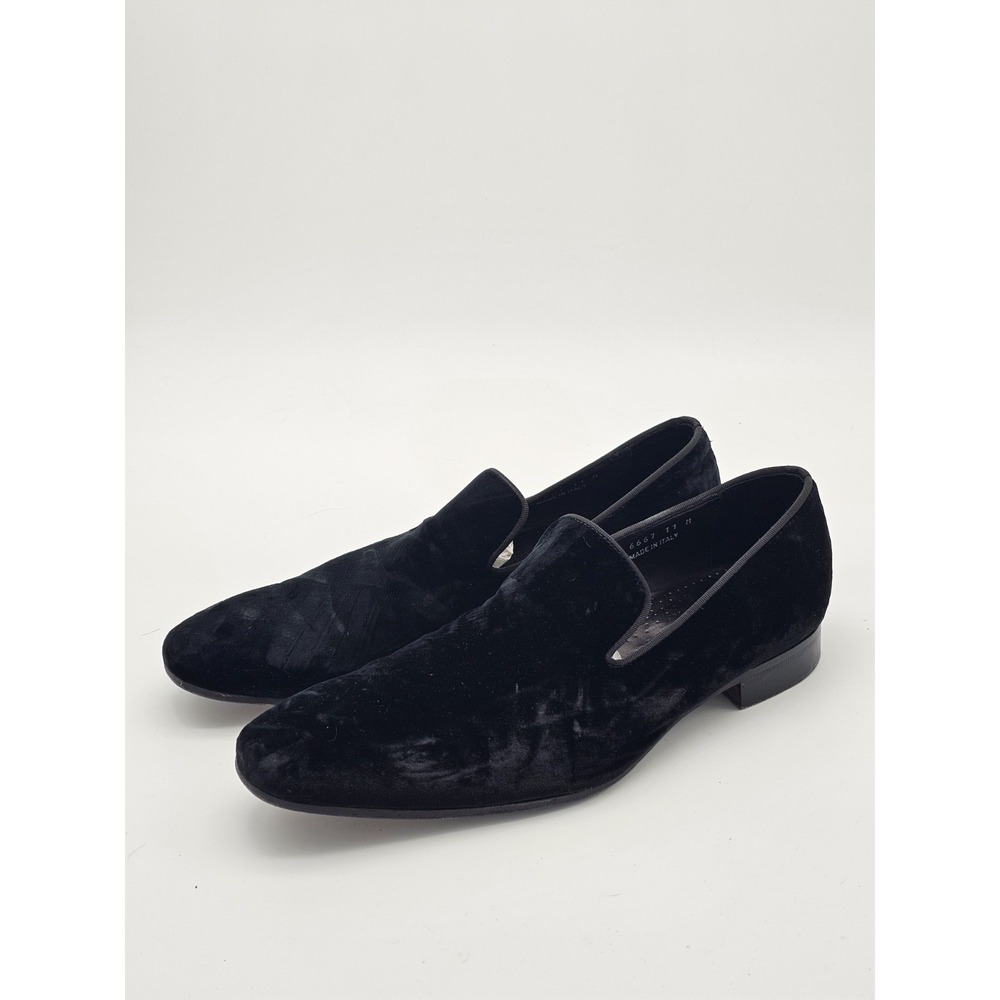 mercanti fiorentini cuoio 6667 Suede Black Size 11 M Made In Italy